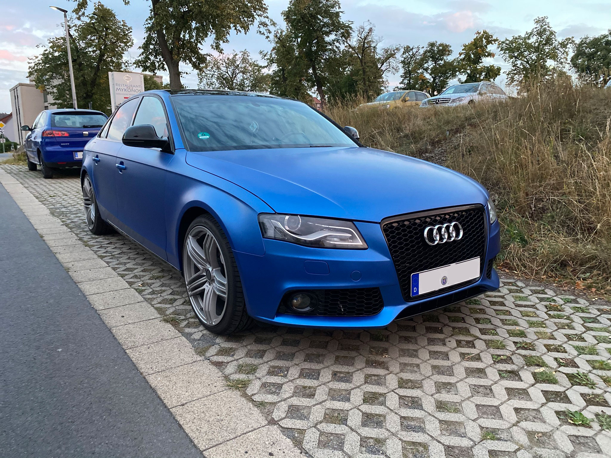 Audi A4 Sline vollfolierung blaumetallic