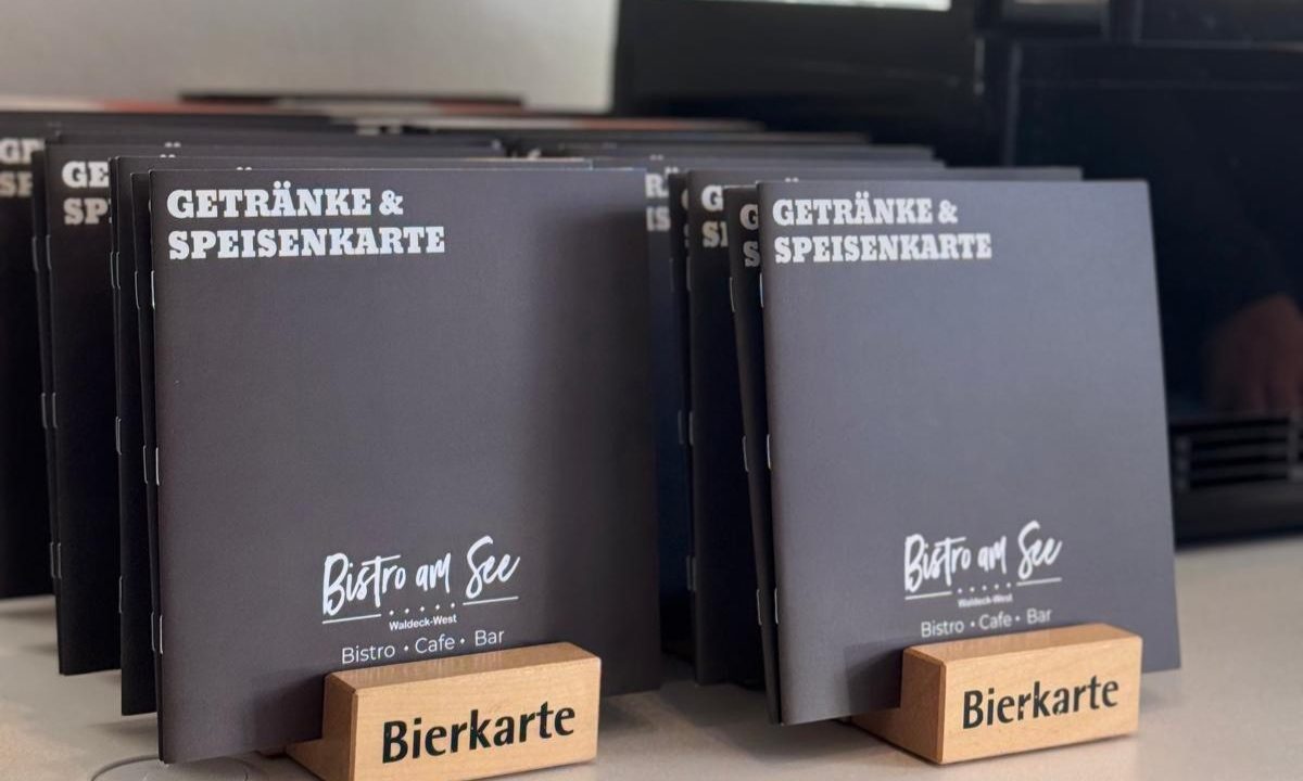 Bistro am see Speisenkarte Gestaltung und Druck