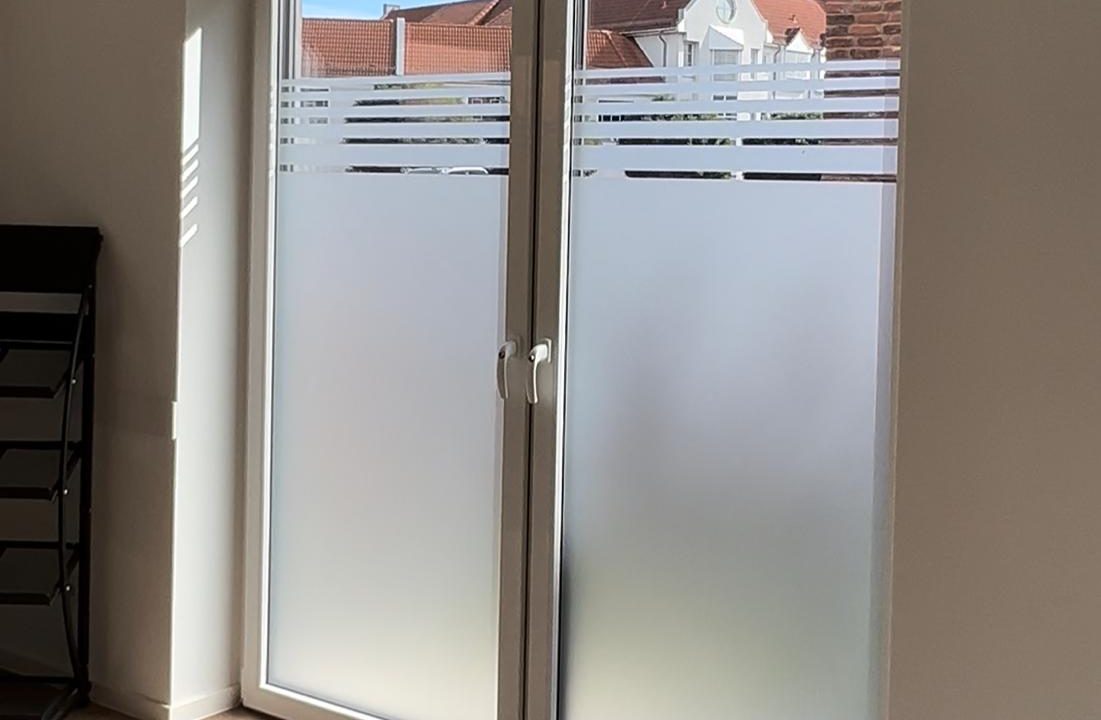 HNO Arztpraxis Sichtschutzfolierung lean mitch