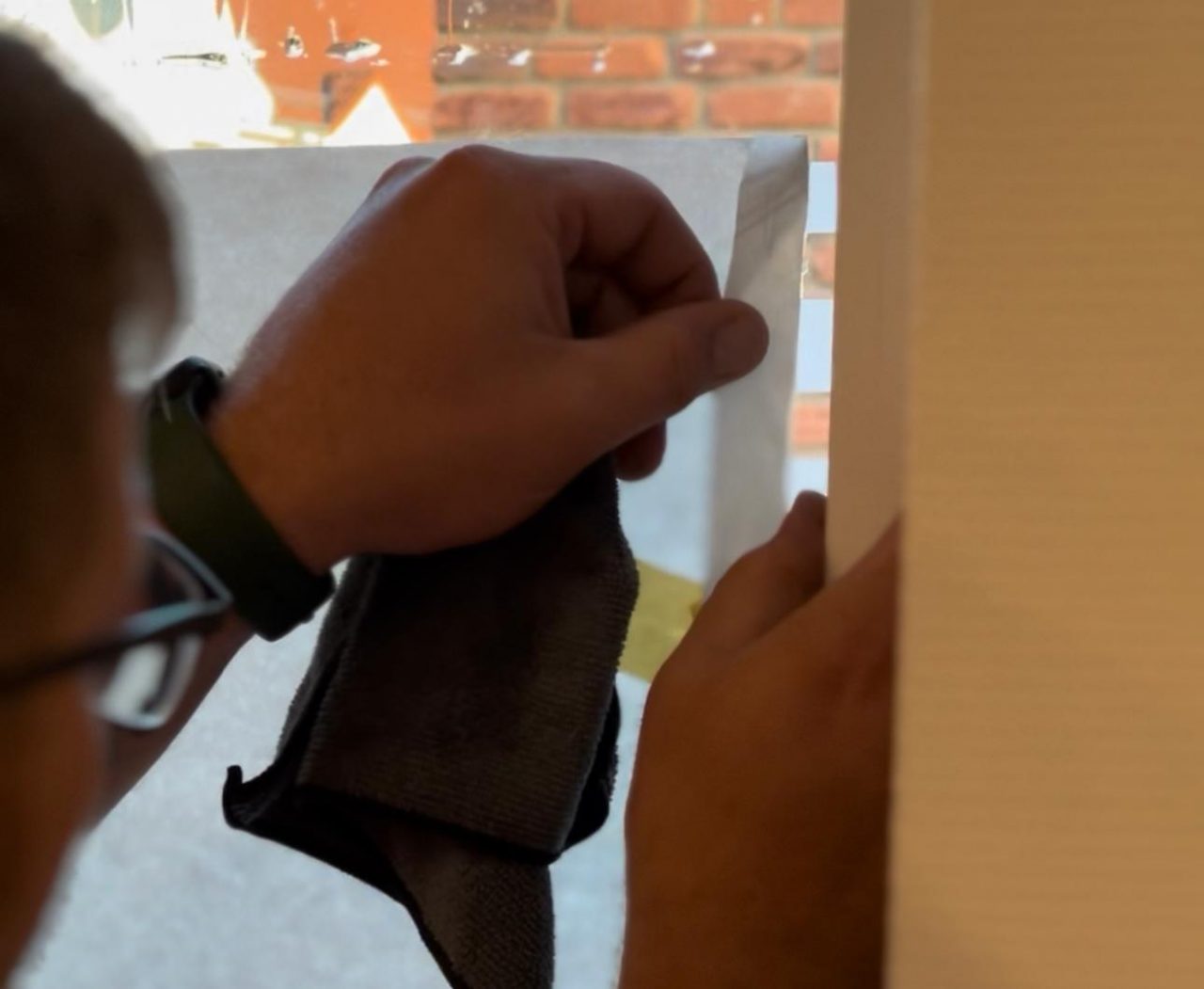 Sichtschutzfolierung Nassfolierung Lean Mitch