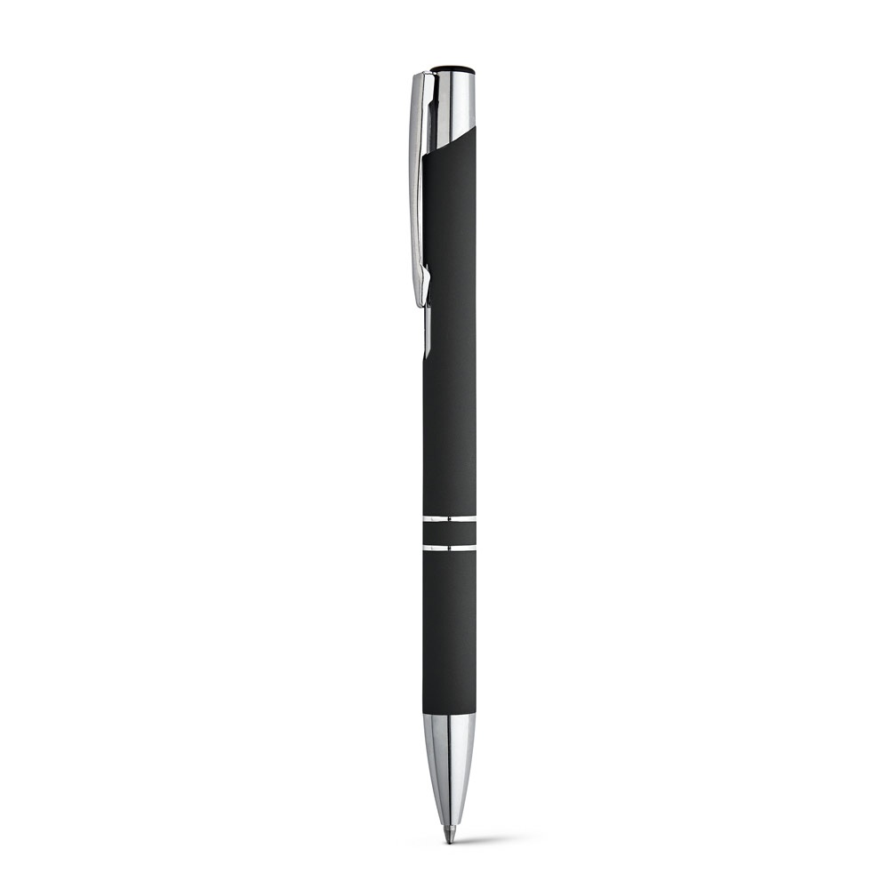 BETA SOFT. Kugelschreiber aus Aluminium mit Gummifinish mit Logo – Bild 4