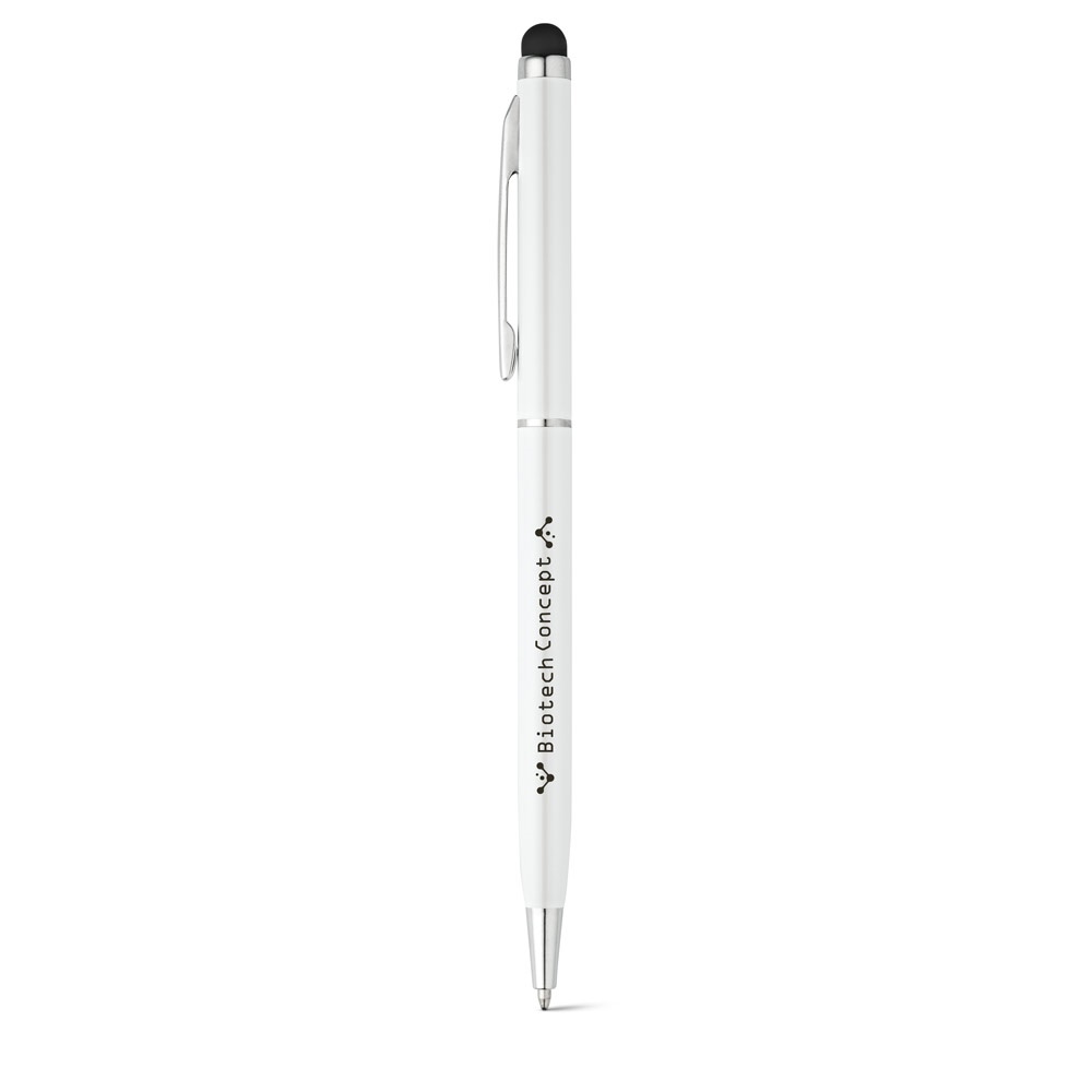 ZOE BK. Kugelschreiber aus Aluminium mit Touchpen-Spitze mit Logo – Bild 4