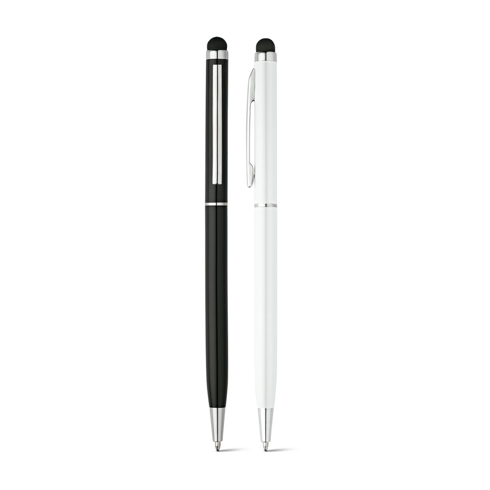 ZOE BK. Kugelschreiber aus Aluminium mit Touchpen-Spitze mit Logo – Bild 2