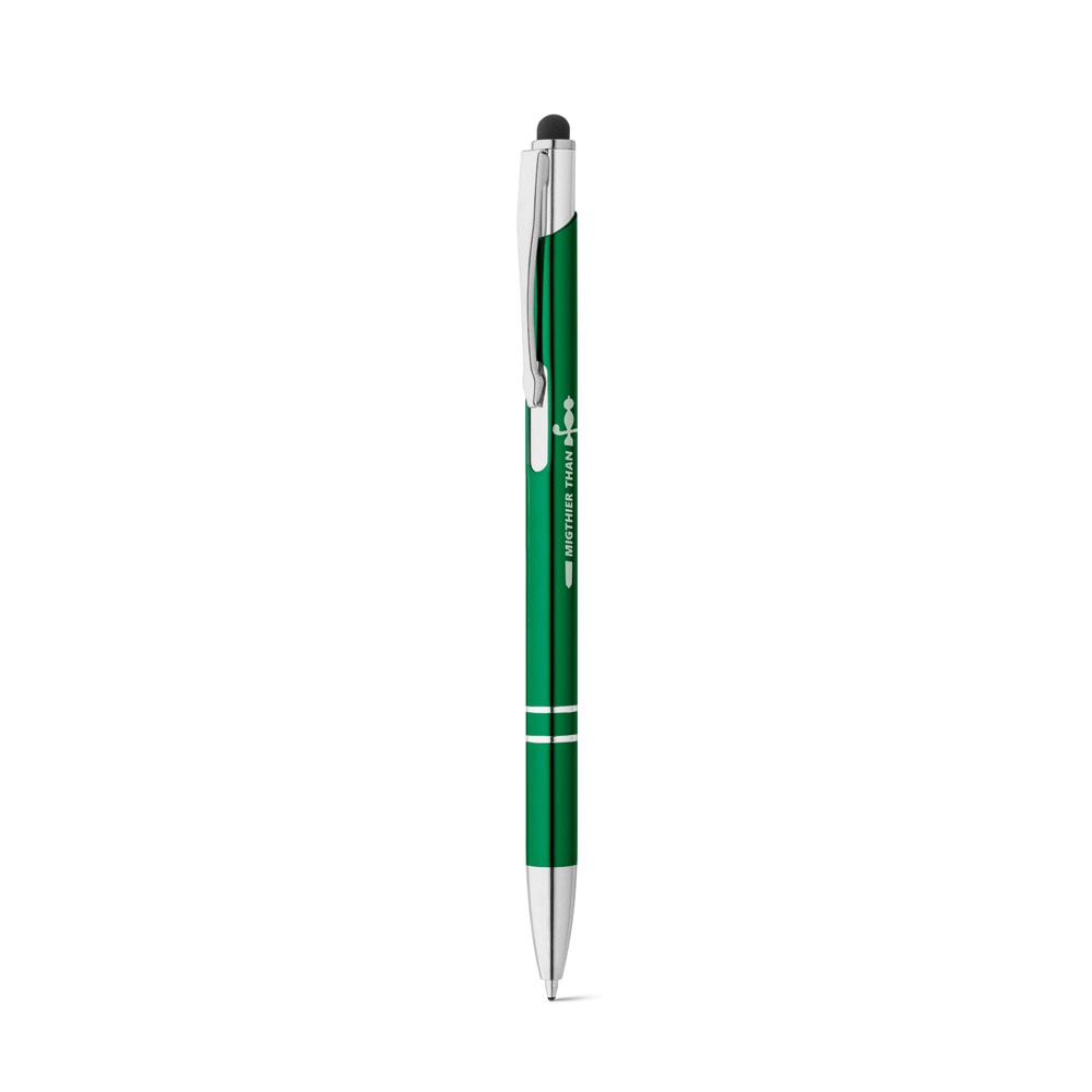 GALBA. Aluminium-Kugelschreiber mit Touch Tip und Clip mit Logo – Bild 3