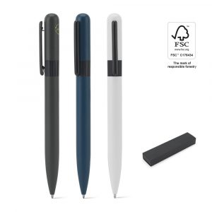 ELSIE ROUND. Kugelschreiber aus Metall (60% recycelt) mit abgerundetem Design mit Logo