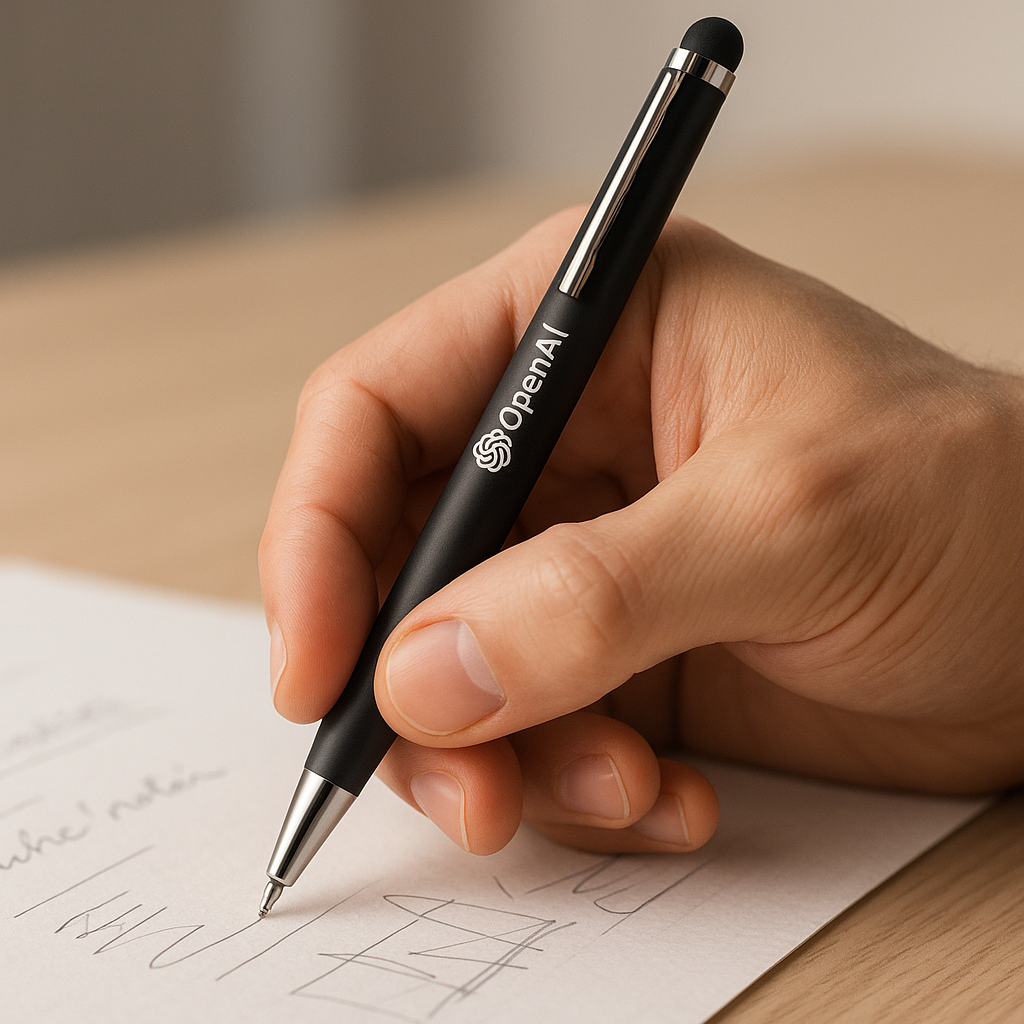 ZOE BK. Kugelschreiber aus Aluminium mit Touchpen-Spitze mit Logo