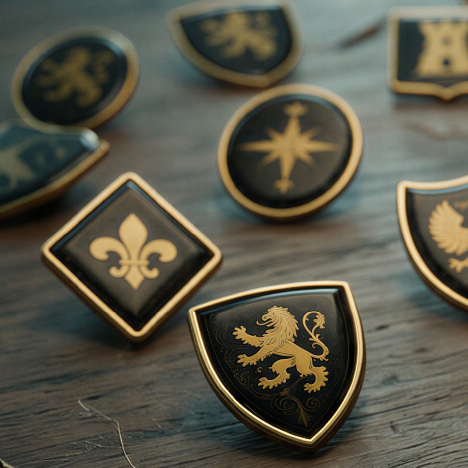 Wappen Logo Pins Anstecknadel mit Wunschkontur – Bild 3